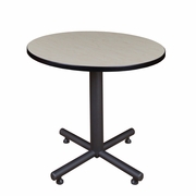 30 IN. ROUND X-BASE BREAKROOM TABLE- MAPLE <FONT COLOR=GREEN>-FREE SHIPPING-</FONT>