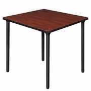 30 IN. SMALL SQUARE BREAKROOM TABLE- CHERRY TOP, BLACK FOLDING LEGS <FONT COLOR=GREEN>-FREE SHIPPING-</FONT>
