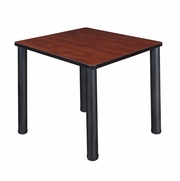 30 IN. SMALL SQUARE BREAKROOM TABLE- CHERRY TOP, BLACK LEGS <FONT COLOR=GREEN>-FREE SHIPPING-</FONT>