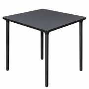 30 IN. SMALL SQUARE BREAKROOM TABLE- GREY TOP, BLACK FOLDING LEGS <FONT COLOR=GREEN>-FREE SHIPPING-</FONT>