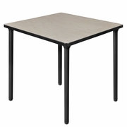 30 IN. SMALL SQUARE BREAKROOM TABLE- MAPLE TOP, BLACK FOLDING LEGS <FONT COLOR=GREEN>-FREE SHIPPING-</FONT>