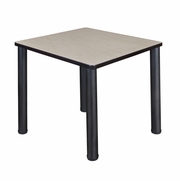 30 IN. SMALL SQUARE BREAKROOM TABLE- MAPLE TOP, BLACK LEGS <FONT COLOR=GREEN>-FREE SHIPPING-</FONT>