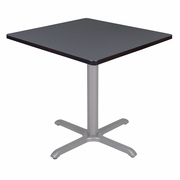 30 IN. SMALL SQUARE X-BASE BREAKROOM TABLE- GREY TOP, GREY LEGS <FONT COLOR=GREEN>-FREE SHIPPING-</FONT>