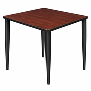 30 IN. SQUARE BREAKROOM TABLE- CHERRY TOP, BLACK TAPERED LEGS <FONT COLOR=GREEN>-FREE SHIPPING-</FONT>