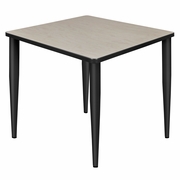 30 IN. SQUARE BREAKROOM TABLE- MAPLE TOP, BLACK TAPERED LEGS <FONT COLOR=GREEN>-FREE SHIPPING-</FONT>
