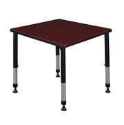 30 IN.SQUARE HEIGHT ADJUSTABLE CLASSROOM ACTIVITY TABLE- MAHOGANY <FONT COLOR=GREEN>-FREE SHIPPING-</FONT>