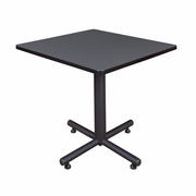 30 IN. SQUARE X-BASE BREAKROOM TABLE- GREY <FONT COLOR=GREEN>-FREE SHIPPING-</FONT>