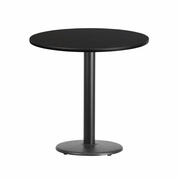 30'' ROUND BLACK LAMINATE TABLE TOP WITH 18'' ROUND TABLE HEIGHT BASE: <font color=green>FREE SHIPPING!</font> 30'' ROUND BLACK LAMINATE TABLE TOP WITH 18'' ROUND TABLE HEIGHT BASE: <font color=green>FREE SHIPPING!</font>