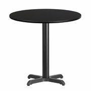 30'' ROUND BLACK LAMINATE TABLE TOP WITH 22'' X 22'' TABLE HEIGHT BASE: <font color=green>FREE SHIPPING!</font> 30'' ROUND BLACK LAMINATE TABLE TOP WITH 22'' X 22'' TABLE HEIGHT BASE: <font color=green>FREE SHIPPING!</font>