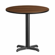30'' ROUND WALNUT LAMINATE TABLE TOP WITH 22'' X 22'' TABLE HEIGHT BASE: <font color=green>FREE SHIPPING!</font> 30'' ROUND WALNUT LAMINATE TABLE TOP WITH 22'' X 22'' TABLE HEIGHT BASE: <font color=green>FREE SHIPPING!</font>