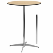 30'' ROUND WOOD COCKTAIL TABLE WITH 30'' AND 42'' COLUMNS: <font color=green>FREE SHIPPING!</font> 30'' ROUND WOOD COCKTAIL TABLE WITH 30'' AND 42'' COLUMNS: <font color=green>FREE SHIPPING!</font>