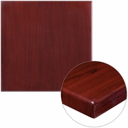 30'' SQUARE HIGH-GLOSS MAHOGANY RESIN TABLE TOP WITH 2'' THICK DROP-LIP: <font color=green>FREE SHIPPING!</font>