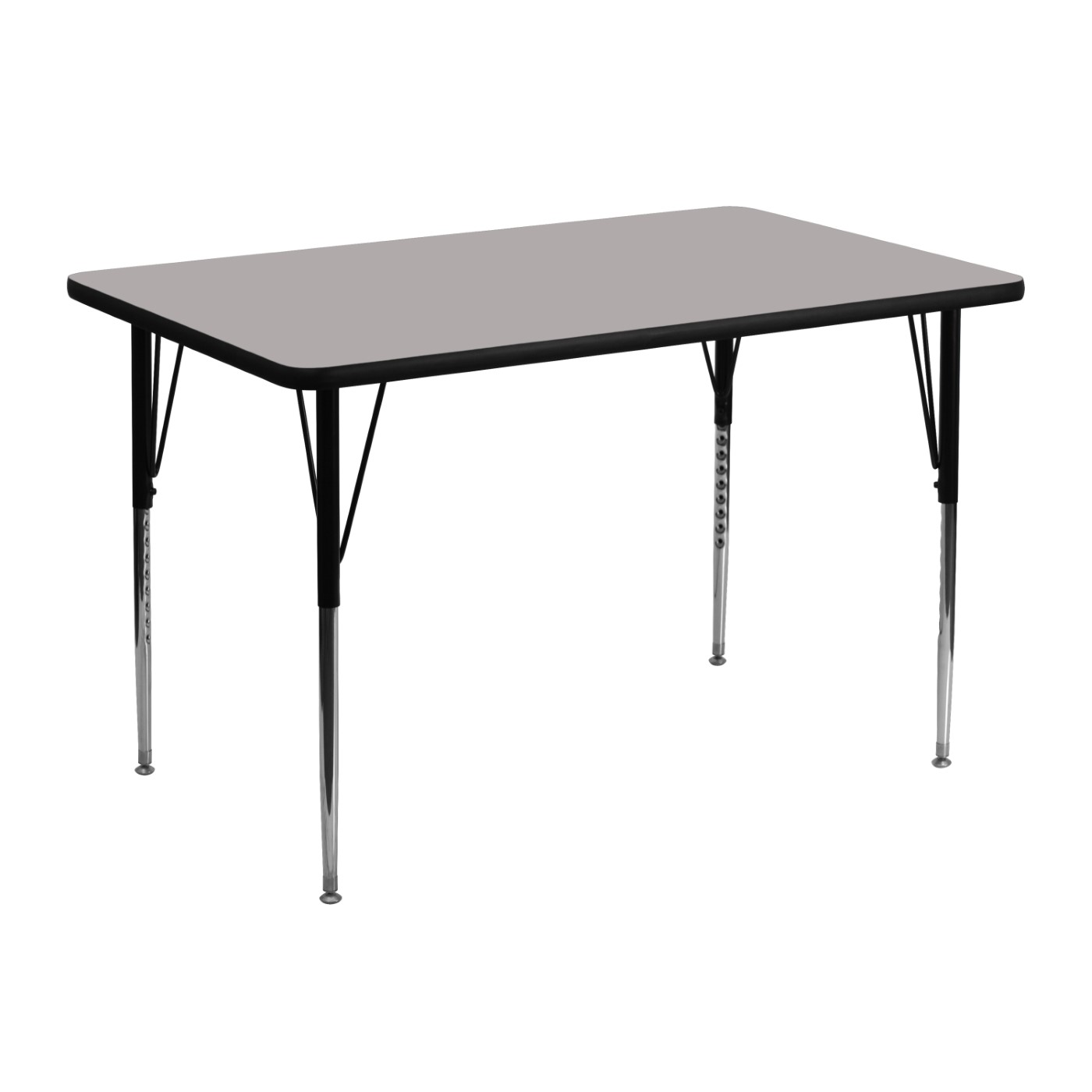 30''W X 48''L RECTANGULAR GREY HP LAMINATE ACTIVITY TABLE - STANDARD HEIGHT ADJUSTABLE LEGS <font color=green>FREE SHIPPING!</font> 30''W X 48''L RECTANGULAR GREY HP LAMINATE ACTIVITY TABLE - STANDARD HEIGHT ADJUSTABLE LEGS <font color=green>FREE SHIPPING!</font>