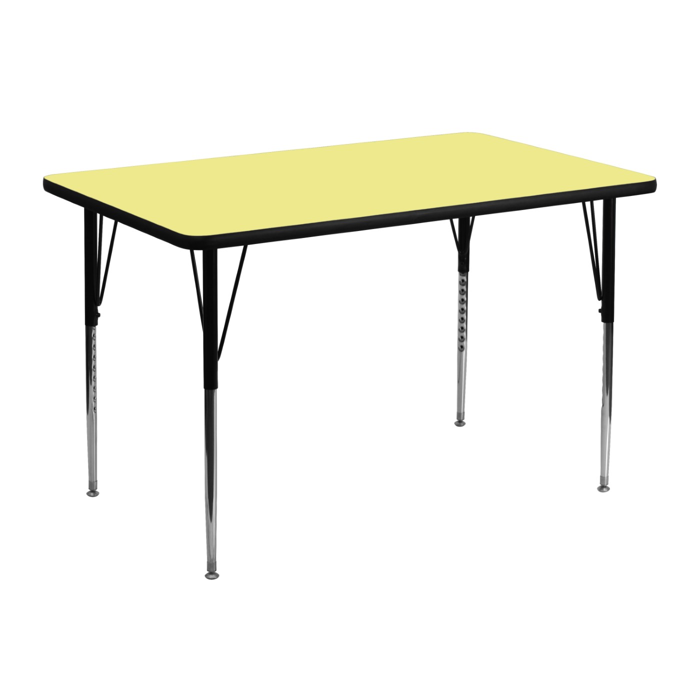 30''W X 48''L RECTANGULAR YELLOW THERMAL LAMINATE ACTIVITY TABLE - STANDARD HEIGHT ADJUSTABLE LEGS <font color=green>FREE SHIPPING!</font> 30''W X 48''L RECTANGULAR YELLOW THERMAL LAMINATE ACTIVITY TABLE - STANDARD HEIGHT ADJUSTABLE LEGS <font color=green>FREE SHIPPING!</font>