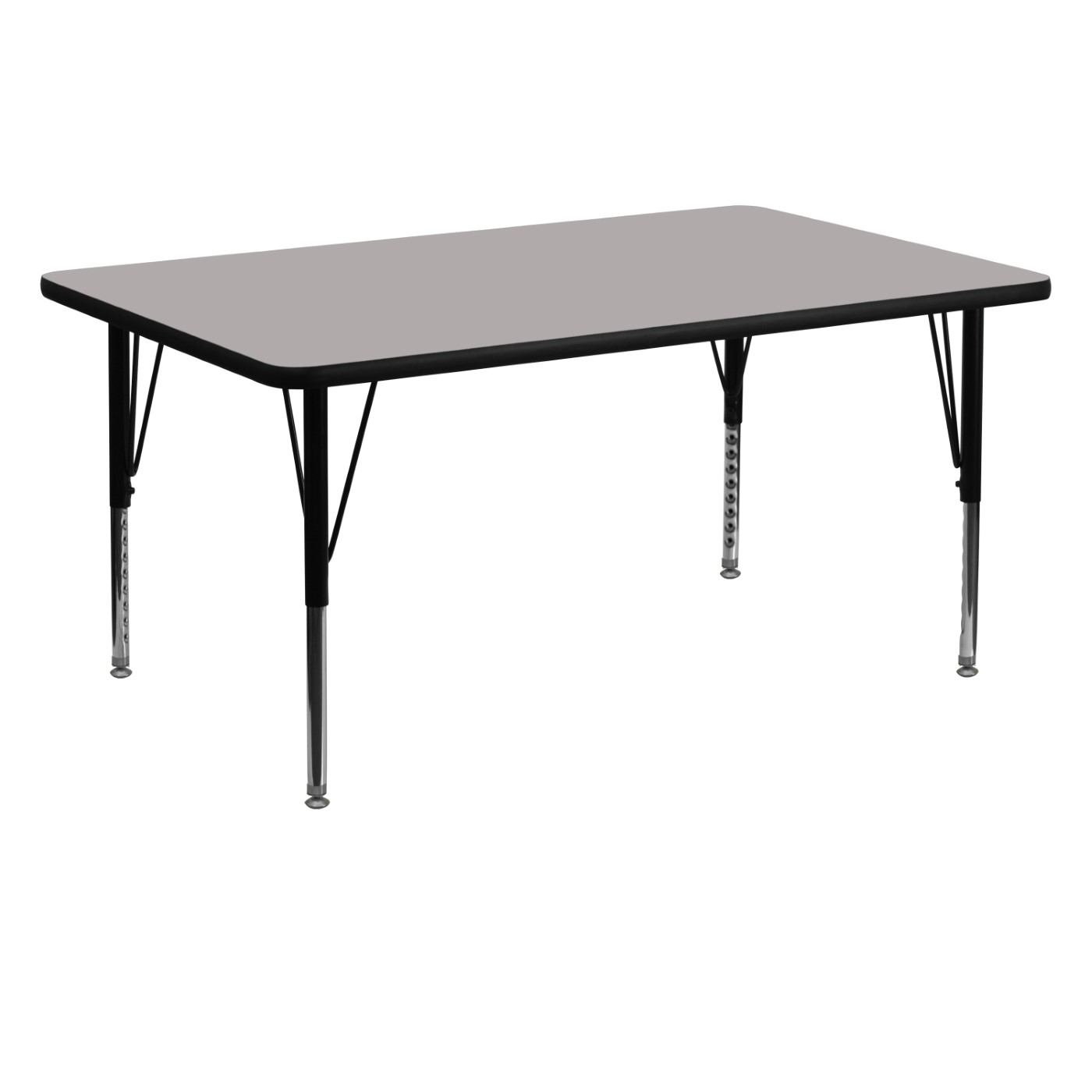 30''W X 60''L RECTANGULAR GREY HP LAMINATE ACTIVITY TABLE - HEIGHT ADJUSTABLE SHORT LEGS <font color=green>FREE SHIPPING!</font> 30''W X 60''L RECTANGULAR GREY HP LAMINATE ACTIVITY TABLE - HEIGHT ADJUSTABLE SHORT LEGS <font color=green>FREE SHIPPING!</font>