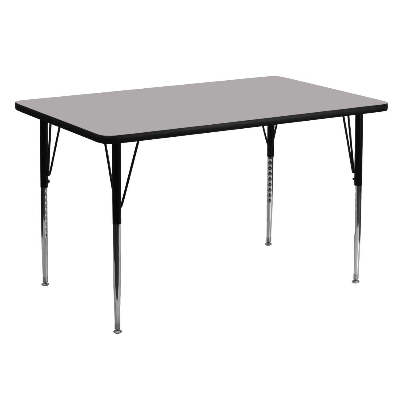 30''W X 60''L RECTANGULAR GREY HP LAMINATE ACTIVITY TABLE - STANDARD HEIGHT ADJUSTABLE LEGS <font color=green>FREE SHIPPING!</font> 30''W X 60''L RECTANGULAR GREY HP LAMINATE ACTIVITY TABLE - STANDARD HEIGHT ADJUSTABLE LEGS <font color=green>FREE SHIPPING!</font>