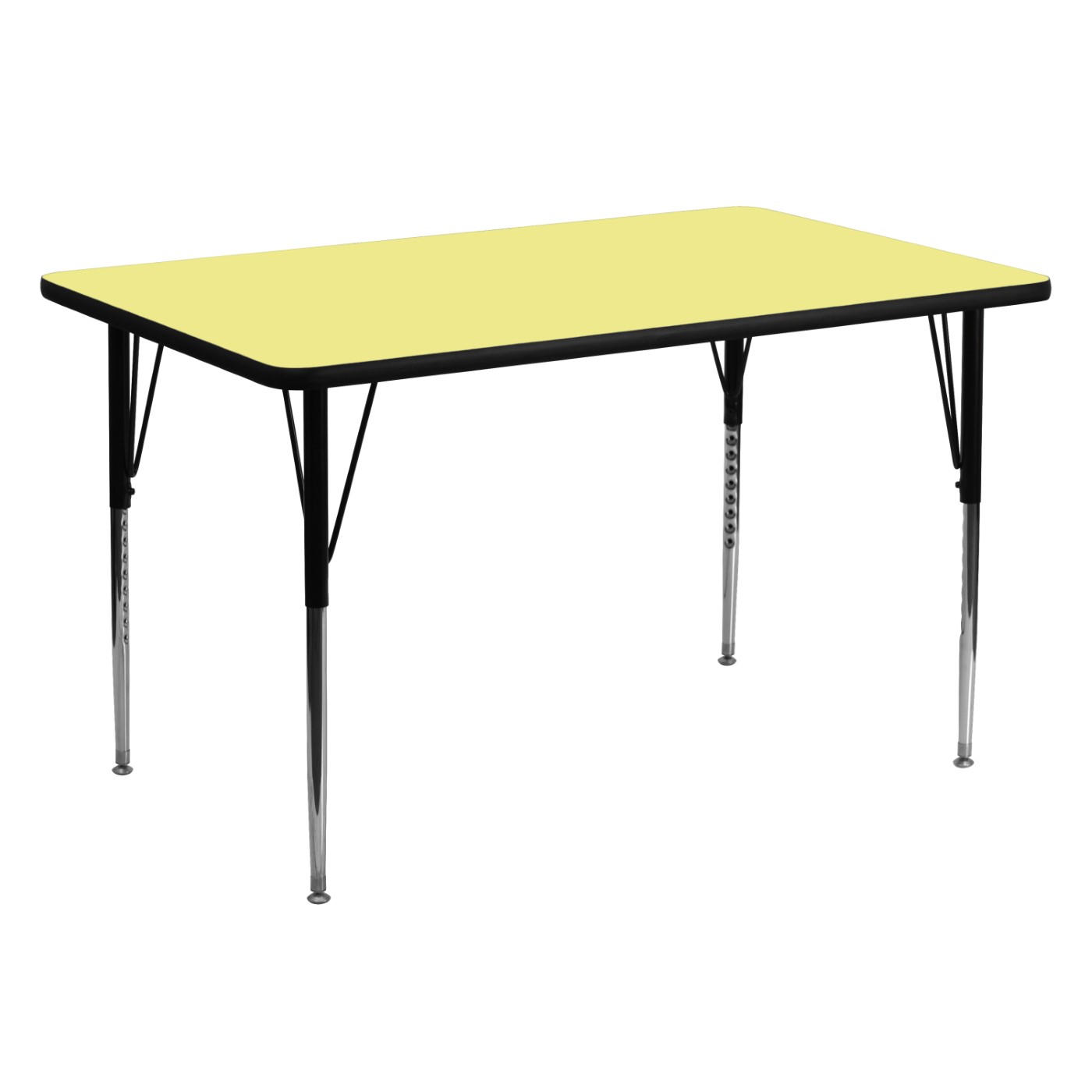 30''W X 60''L RECTANGULAR YELLOW THERMAL LAMINATE ACTIVITY TABLE - STANDARD HEIGHT ADJUSTABLE LEGS <font color=green>FREE SHIPPING!</font> 30''W X 60''L RECTANGULAR YELLOW THERMAL LAMINATE ACTIVITY TABLE - STANDARD HEIGHT ADJUSTABLE LEGS <font color=green>FREE SHIPPING!</font>