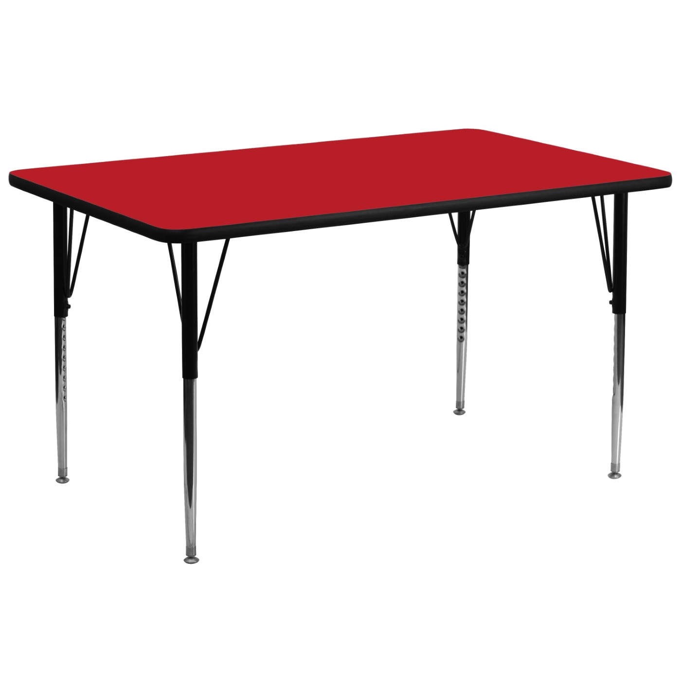 30''W X 72''L RECTANGULAR RED HP LAMINATE ACTIVITY TABLE - STANDARD HEIGHT ADJUSTABLE LEGS <font color=green>FREE SHIPPING!</font> 30''W X 72''L RECTANGULAR RED HP LAMINATE ACTIVITY TABLE - STANDARD HEIGHT ADJUSTABLE LEGS <font color=green>FREE SHIPPING!</font>