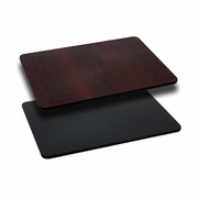 30'' X 42'' RECTANGULAR TABLE TOP WITH BLACK OR MAHOGANY REVERSIBLE LAMINATE TOP: <font color=green>FREE SHIPPING!</font>
