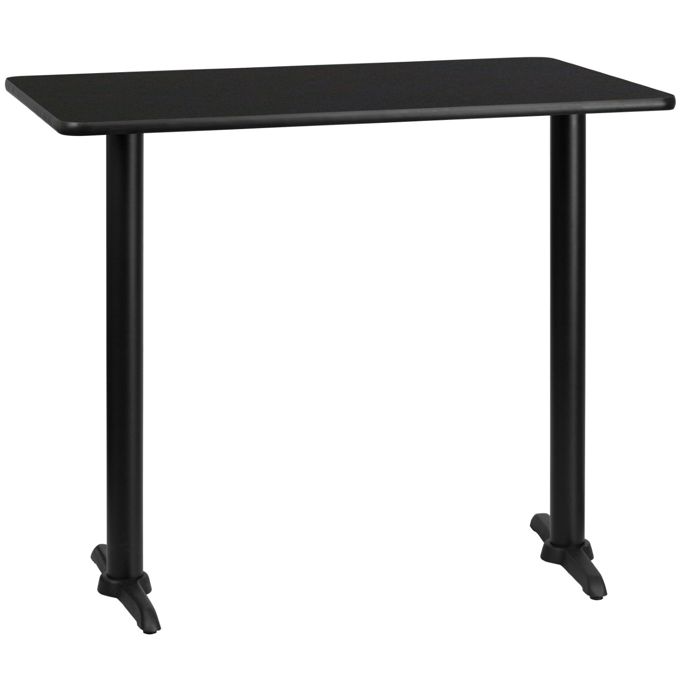 30'' X 48'' RECTANGULAR BLACK LAMINATE TABLE TOP WITH 5'' X 22'' BAR HEIGHT TABLE BASES <font color=green>FREE SHIPPING!</font> 30'' X 48'' RECTANGULAR BLACK LAMINATE TABLE TOP WITH 5'' X 22'' BAR HEIGHT TABLE BASES <font color=green>FREE SHIPPING!</font>