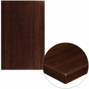 30" X 48" RECTANGULAR HIGH-GLOSS WALNUT RESIN TABLE TOP WITH 2" THICK EDGE <font color=green>FREE SHIPPING!</font>