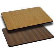30'' X 60'' RECTANGULAR TABLE TOP WITH NATURAL OR WALNUT REVERSIBLE LAMINATE TOP <font color=green>FREE SHIPPING!</font>