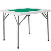 34.5" SQUARE 4-PLAYER FOLDING CARD GAME TABLE WITH GREEN PLAYING SURFACE AND CUP HOLDERS: <font color=green>FREE SHIPPING!</font>