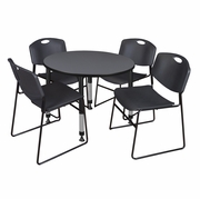 36 IN. ROUND ADJUSTABLE CLASSROOM TABLE- GREY & 4 STACK CHAIRS- BLACK <FONT COLOR=GREEN>-FREE SHIPPING-</FONT> 36 IN. ROUND ADJUSTABLE CLASSROOM TABLE- GREY & 4 STACK CHAIRS- BLACK <FONT COLOR=GREEN>-FREE SHIPPING-</FONT>