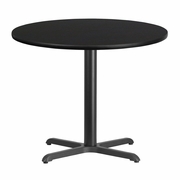 36'' ROUND BLACK LAMINATE TABLE TOP WITH 30'' X 30'' TABLE HEIGHT BASE <font color=green>FREE SHIPPING!</font> 36'' ROUND BLACK LAMINATE TABLE TOP WITH 30'' X 30'' TABLE HEIGHT BASE <font color=green>FREE SHIPPING!</font>
