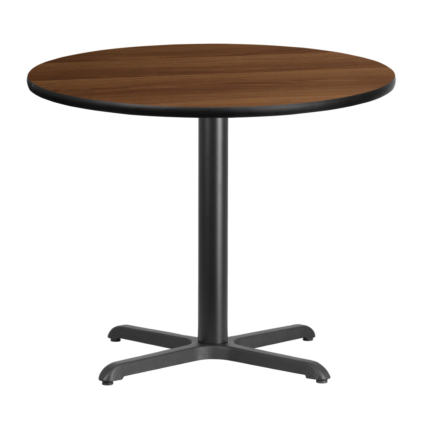 36'' ROUND WALNUT LAMINATE TABLE TOP WITH 30'' X 30'' TABLE HEIGHT BASE <font color=green>FREE SHIPPING!</font> 36'' ROUND WALNUT LAMINATE TABLE TOP WITH 30'' X 30'' TABLE HEIGHT BASE <font color=green>FREE SHIPPING!</font>