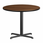 36'' ROUND WALNUT LAMINATE TABLE TOP WITH 30'' X 30'' TABLE HEIGHT BASE <font color=green>FREE SHIPPING!</font> 36'' ROUND WALNUT LAMINATE TABLE TOP WITH 30'' X 30'' TABLE HEIGHT BASE <font color=green>FREE SHIPPING!</font>