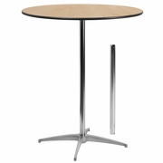 36'' ROUND WOOD COCKTAIL TABLE WITH 30'' AND 42'' COLUMNS: <font color=green>FREE SHIPPING!</font> 36'' ROUND WOOD COCKTAIL TABLE WITH 30'' AND 42'' COLUMNS: <font color=green>FREE SHIPPING!</font>