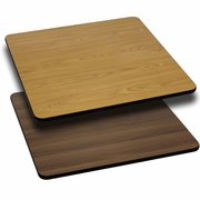 36'' SQUARE TABLE TOP WITH NATURAL OR WALNUT REVERSIBLE LAMINATE TOP: <font color=green>FREE SHIPPING!</font>