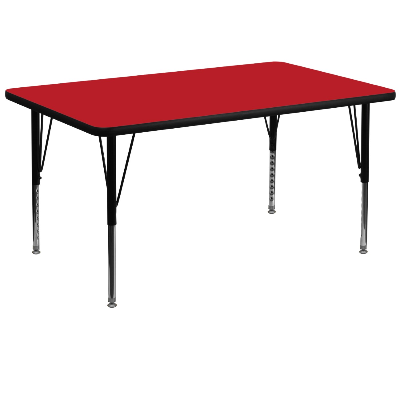 36''W X 72''L RECTANGULAR RED HP LAMINATE ACTIVITY TABLE - HEIGHT ADJUSTABLE SHORT LEGS <font color=green>FREE SHIPPING!</font> 36''W X 72''L RECTANGULAR RED HP LAMINATE ACTIVITY TABLE - HEIGHT ADJUSTABLE SHORT LEGS <font color=green>FREE SHIPPING!</font>