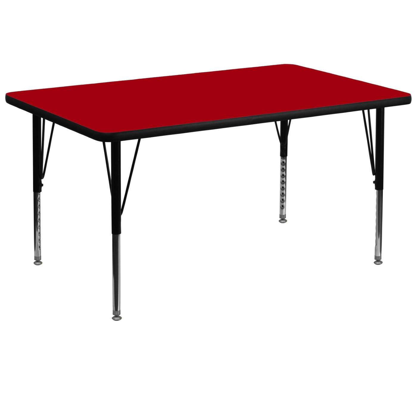 36''W X 72''L RECTANGULAR RED THERMAL LAMINATE ACTIVITY TABLE - HEIGHT ADJUSTABLE SHORT LEGS <font color=green>FREE SHIPPING!</font> 36''W X 72''L RECTANGULAR RED THERMAL LAMINATE ACTIVITY TABLE - HEIGHT ADJUSTABLE SHORT LEGS <font color=green>FREE SHIPPING!</font>