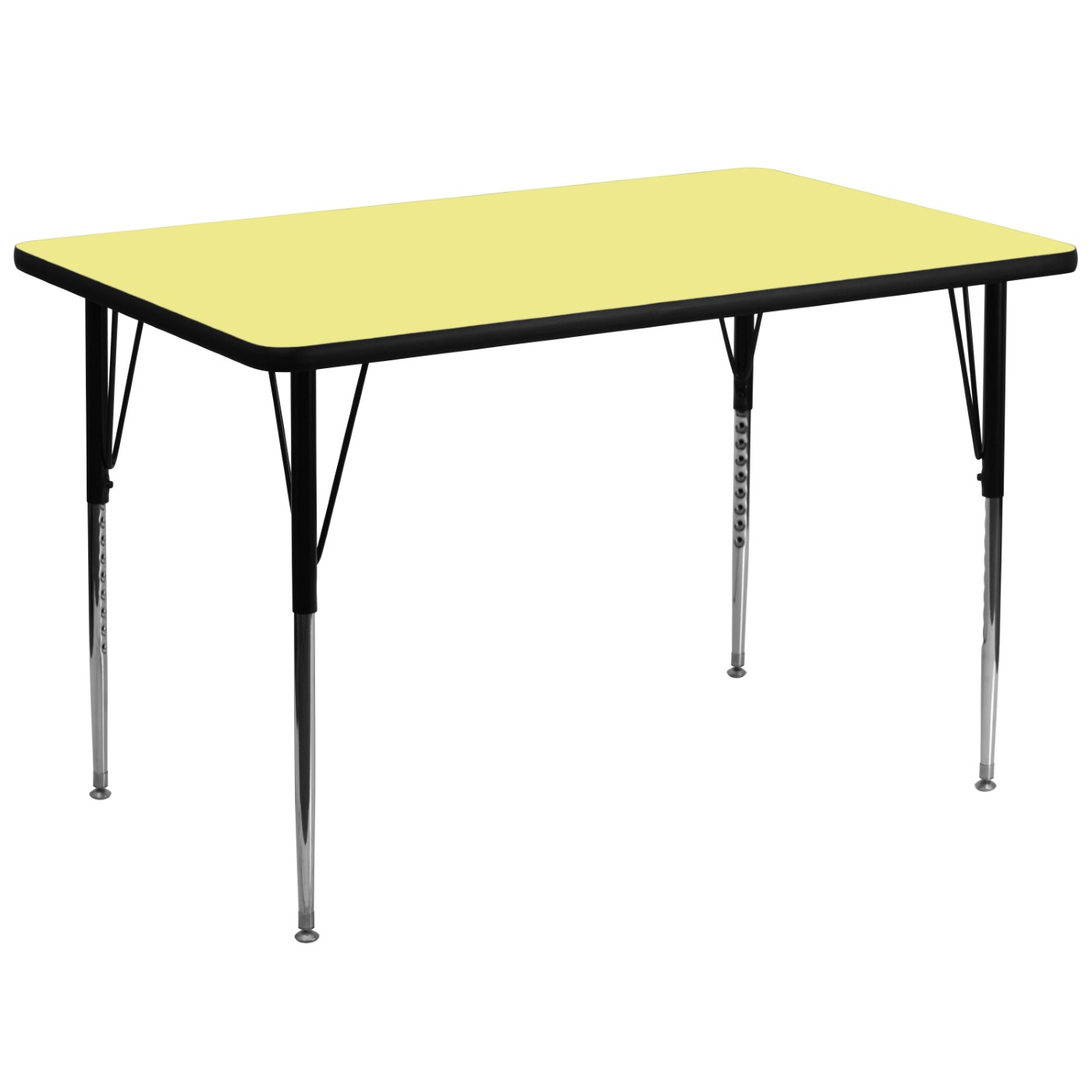 36''W X 72''L RECTANGULAR YELLOW THERMAL LAMINATE ACTIVITY TABLE - STANDARD HEIGHT ADJUSTABLE LEGS <font color=green>FREE SHIPPING!</font> 36''W X 72''L RECTANGULAR YELLOW THERMAL LAMINATE ACTIVITY TABLE - STANDARD HEIGHT ADJUSTABLE LEGS <font color=green>FREE SHIPPING!</font>