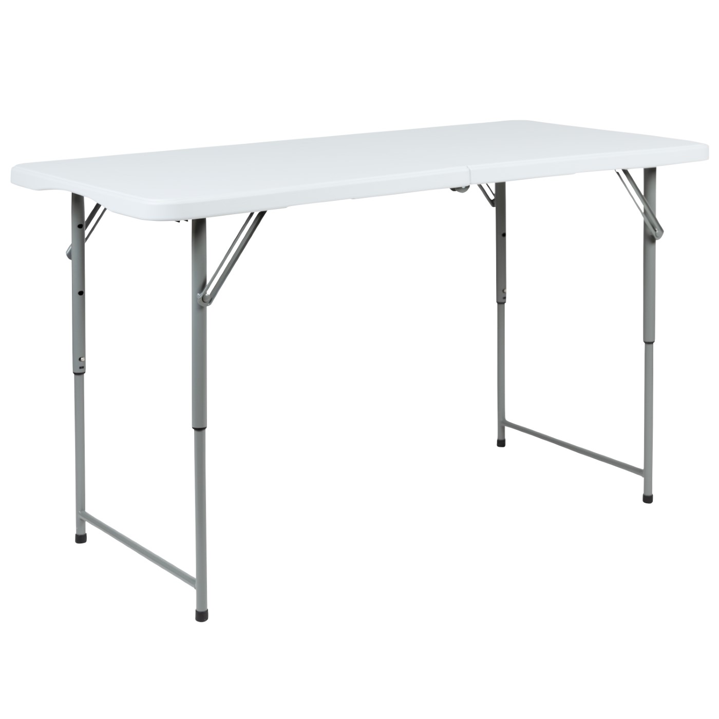 4-FOOT HEIGHT ADJUSTABLE BI-FOLD GRANITE WHITE PLASTIC FOLDING TABLE: <font color=green>FREE SHIPPING!</font> 4-FOOT HEIGHT ADJUSTABLE BI-FOLD GRANITE WHITE PLASTIC FOLDING TABLE: <font color=green>FREE SHIPPING!</font>