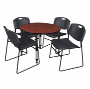 42 IN. ROUND ADJUSTABLE CLASSROOM TABLE- CHERRY & 4 STACK CHAIRS- BLACK <FONT COLOR=GREEN>-FREE SHIPPING-</FONT> 42 IN. ROUND ADJUSTABLE CLASSROOM TABLE- CHERRY & 4 STACK CHAIRS- BLACK <FONT COLOR=GREEN>-FREE SHIPPING-</FONT>