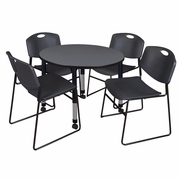 42 IN. ROUND MOBILE ADJUSTABLE CLASSROOM TABLE- GREY & 4 STACK CHAIRS- BLACK <FONT COLOR=GREEN>-FREE SHIPPING-</FONT> 42 IN. ROUND MOBILE ADJUSTABLE CLASSROOM TABLE- GREY & 4 STACK CHAIRS- BLACK <FONT COLOR=GREEN>-FREE SHIPPING-</FONT>