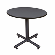 42 IN. ROUND X-BASE BREAKROOM TABLE- GREY <FONT COLOR=GREEN>-FREE SHIPPING-</FONT>
