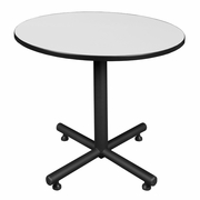 42 IN. ROUND X-BASE BREAKROOM TABLE- WHITE <FONT COLOR=GREEN>-FREE SHIPPING-</FONT>