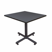 42 IN. SQUARE X-BASE BREAKROOM TABLE- GREY <FONT COLOR=GREEN>-FREE SHIPPING-</FONT>
