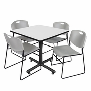 42 INCH SQUARE BREAKROOM TABLE & CHAIR SETS