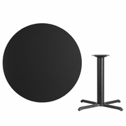 42'' ROUND BLACK LAMINATE TABLE TOP WITH 33'' X 33'' TABLE HEIGHT BASE <font color=green>FREE SHIPPING!</font> 42'' ROUND BLACK LAMINATE TABLE TOP WITH 33'' X 33'' TABLE HEIGHT BASE <font color=green>FREE SHIPPING!</font>