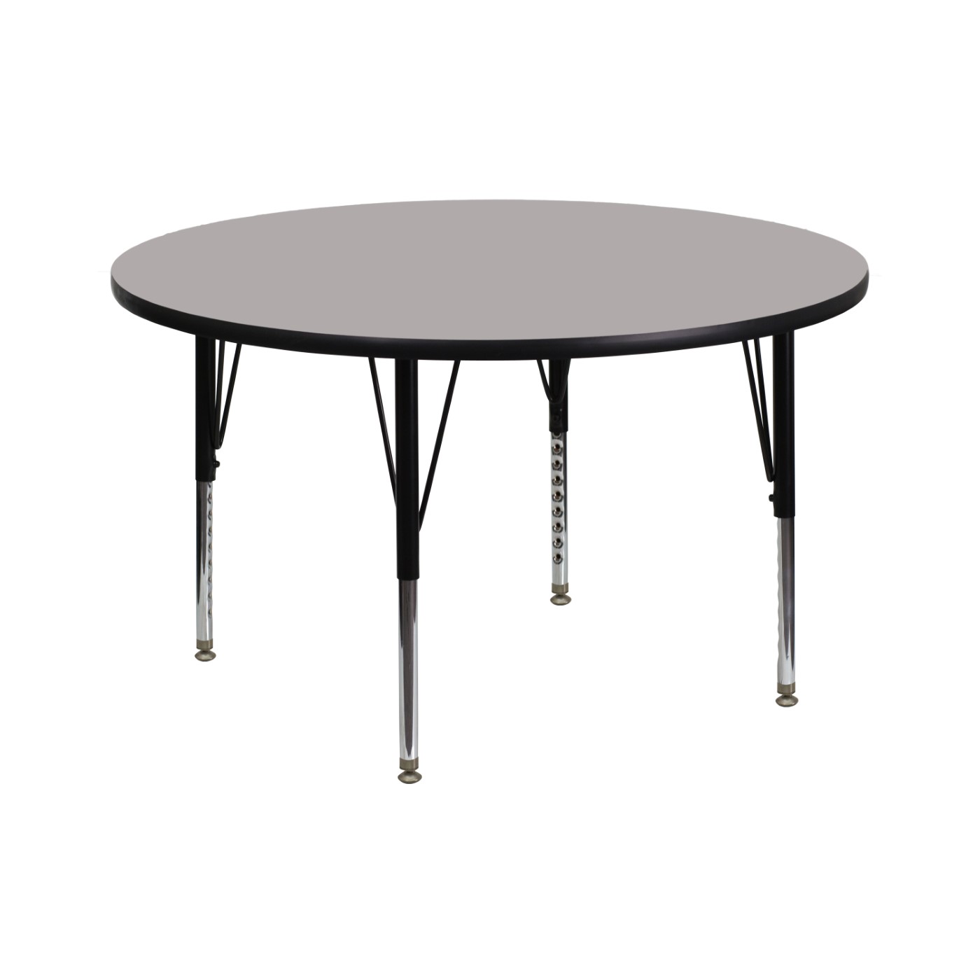 42'' ROUND GREY HP LAMINATE ACTIVITY TABLE - HEIGHT ADJUSTABLE SHORT LEGS <font color=green>FREE SHIPPING!</font> 42'' ROUND GREY HP LAMINATE ACTIVITY TABLE - HEIGHT ADJUSTABLE SHORT LEGS <font color=green>FREE SHIPPING!</font>
