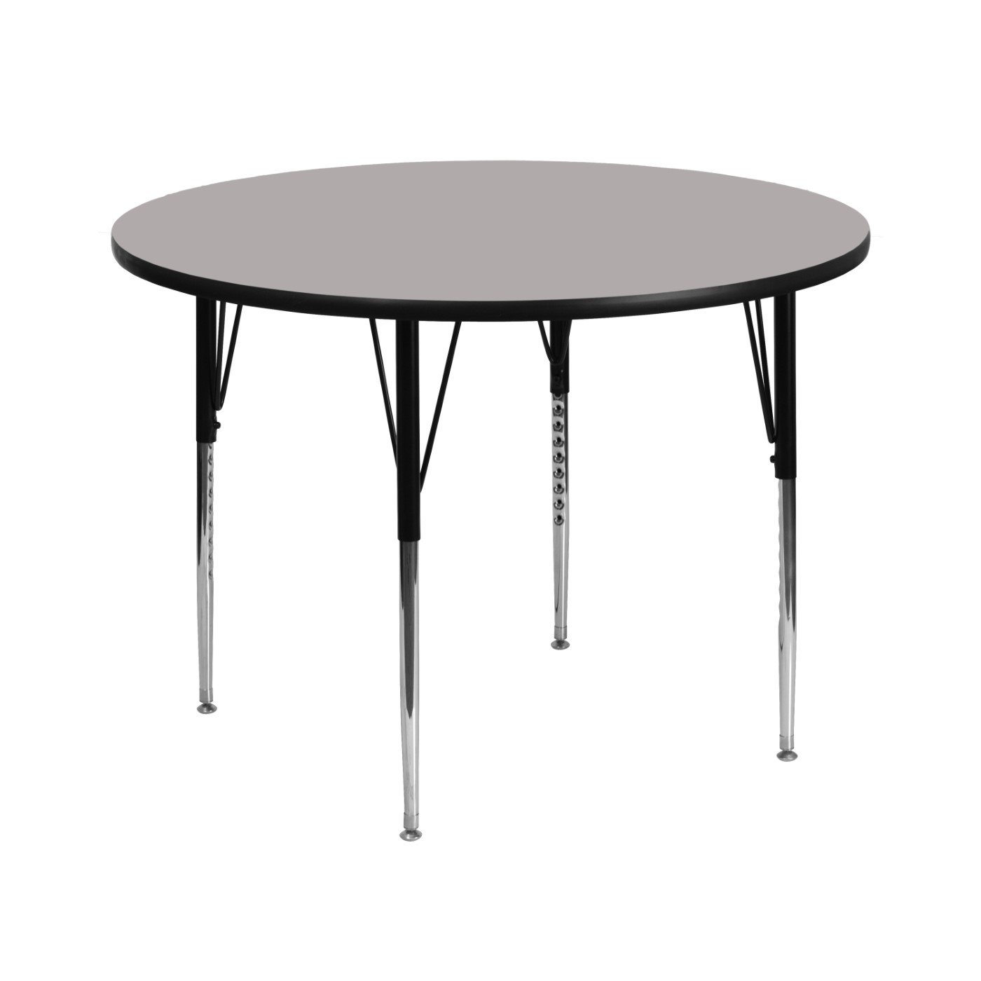 42'' ROUND GREY HP LAMINATE ACTIVITY TABLE - STANDARD HEIGHT ADJUSTABLE LEGS <font color=green>FREE SHIPPING!</font> 42'' ROUND GREY HP LAMINATE ACTIVITY TABLE - STANDARD HEIGHT ADJUSTABLE LEGS <font color=green>FREE SHIPPING!</font>