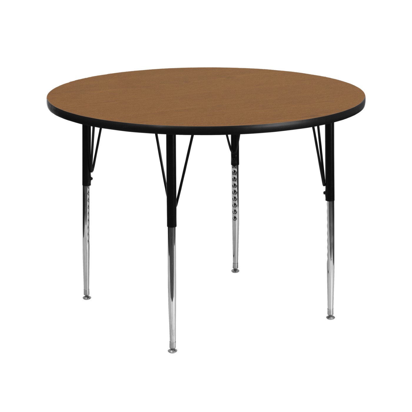 42'' ROUND OAK THERMAL LAMINATE ACTIVITY TABLE - STANDARD HEIGHT ADJUSTABLE LEGS <font color=green>FREE SHIPPING!</font> 42'' ROUND OAK THERMAL LAMINATE ACTIVITY TABLE - STANDARD HEIGHT ADJUSTABLE LEGS <font color=green>FREE SHIPPING!</font>