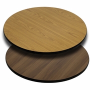 42'' ROUND TABLE TOP WITH NATURAL OR WALNUT REVERSIBLE LAMINATE TOP: <font color=green>FREE SHIPPING!</font>