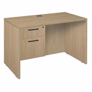 42 X 24 IN. EXECUTIVE DESK WITH SINGLE PEDESTAL DRAWER UNIT- NOBLE OAK <FONT COLOR=GREEN>-FREE SHIPPING-</FONT>