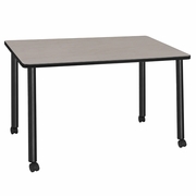 42 X 24 IN. MOBILE TRAINING SEMINAR TABLE- MAPLE TOP, BLACK LEGS <FONT COLOR=GREEN>-FREE SHIPPING-</FONT>